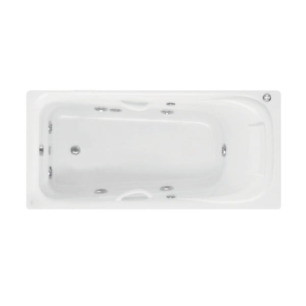 Cygnet 1.5M Acrylic Drop-in Whirlpool Tub Full System w/Handle & Pillow