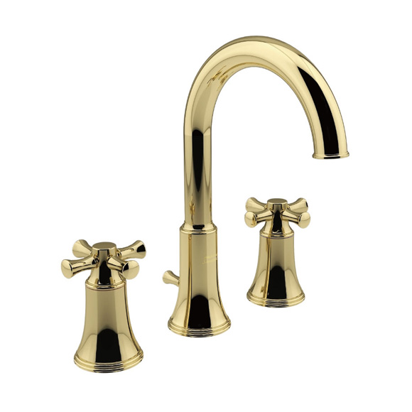 Heritage DC 8″ Spread Basin Mixer (Cross Handle & Tubal & Golden PVD)