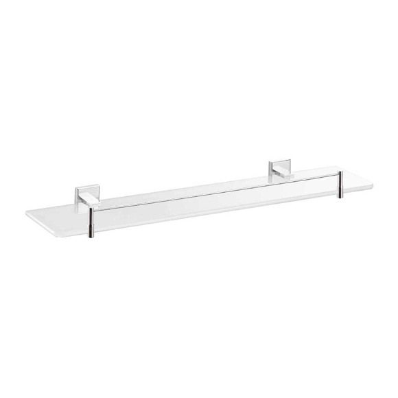 Concept Square Glass Flat Shelf with Guard Rail