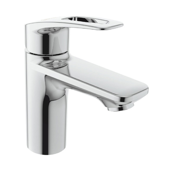 Milano Single Hole Basin Faucet (convex handle w/ cut hole)