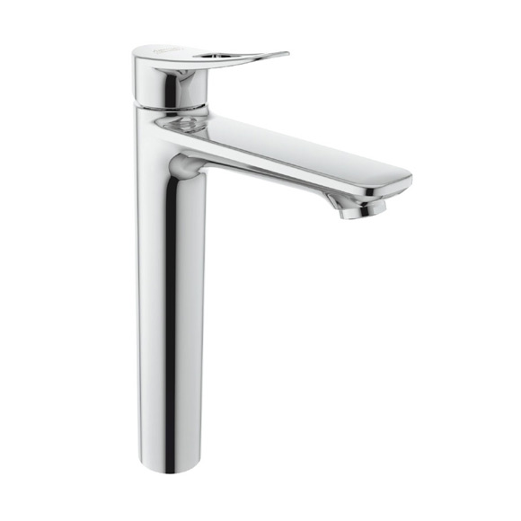 Milano Single Hole Vessel Faucet (concave handle w/ cut hole)