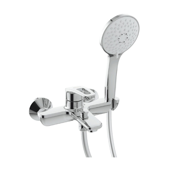 Milano Exposed Bath & Shower Faucet (convex handle w/ cut hole)