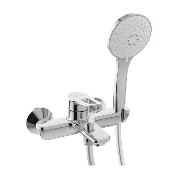 Milano Exposed Bath & Shower Faucet (concave handle w/ cut hole)