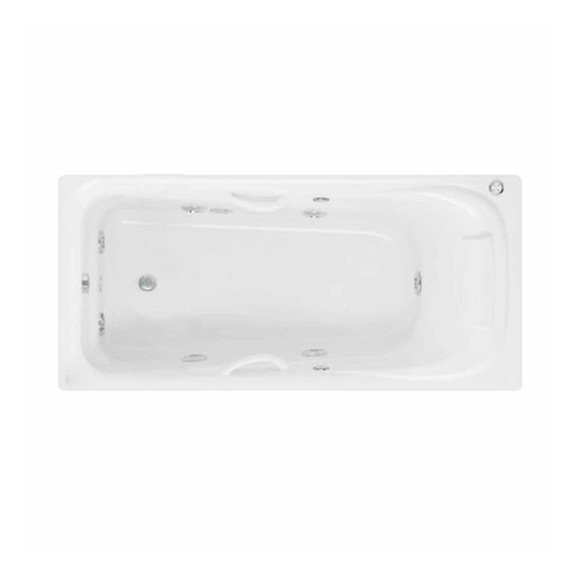 Cygnet 1.7M Acrylic Drop-in Whirlpool Tub (Full System W/Handle & Pillow)