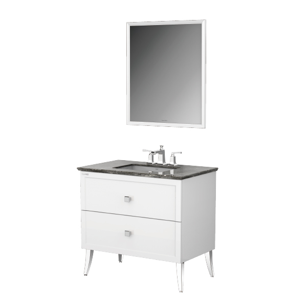 Classic Chic Series 900m Floor Standing Bathroom Vanity &Mirror