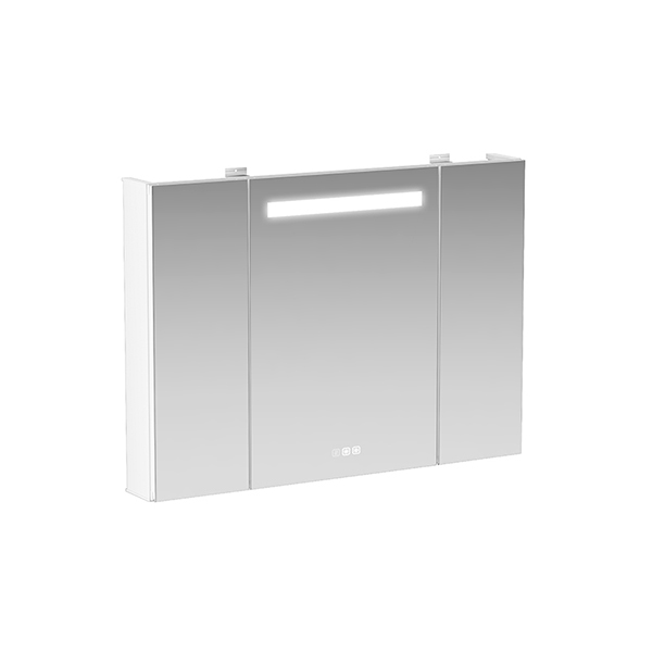 Moddino 900mm metal electronic mirror cabinet (Matt White)