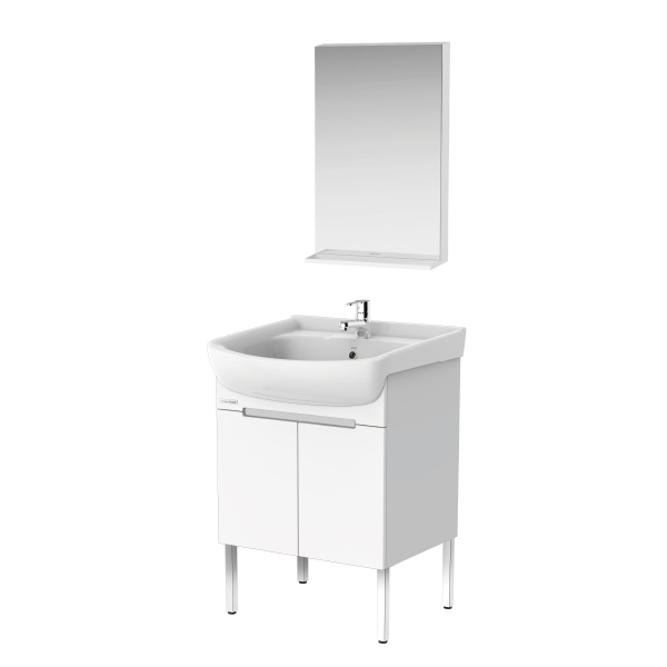 Modern Edge Series 600mm Floor Standing Bathroom Vanity & Mirror