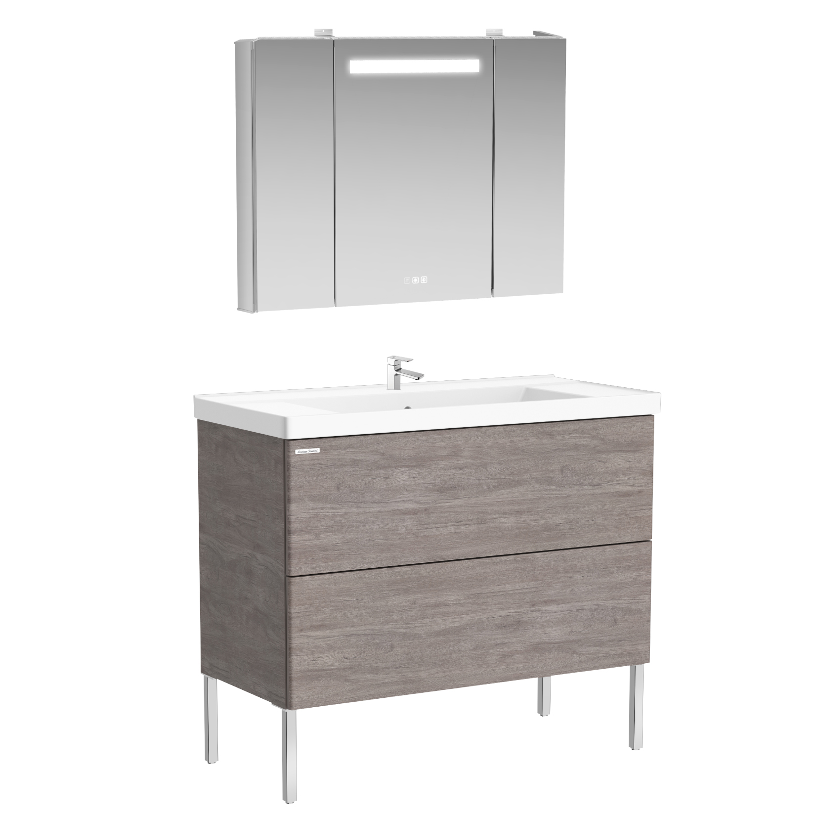 Modern Luxe FSD 1000mm 2 drawer vanity (Cedar Wood,one hole)