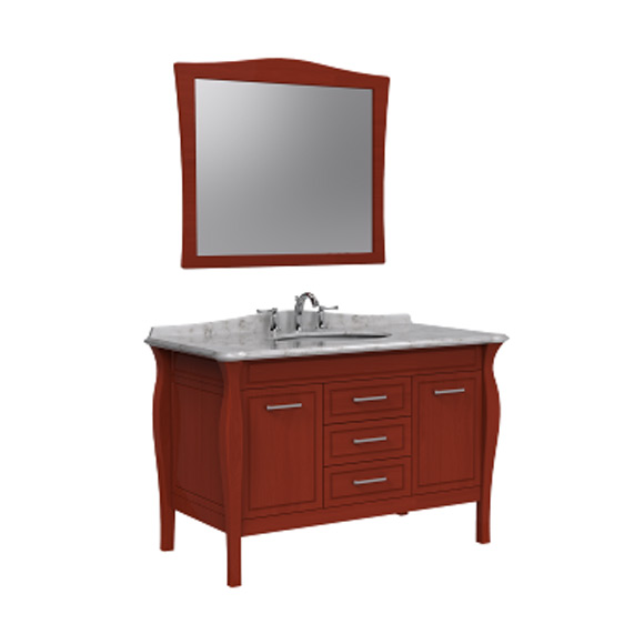 Simple Classic Series Floor Standing Bathroom Furniture & Mirror