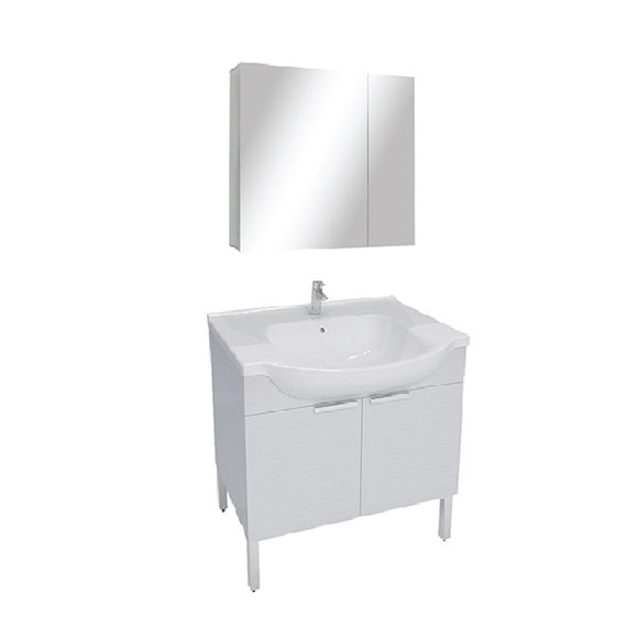 品尚系列 800mm 落地式浴室柜 + 新摩登镜柜