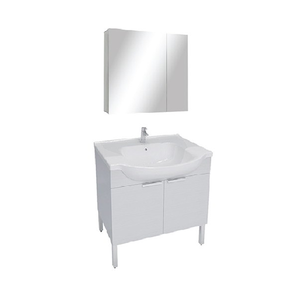 Waltz Series Floor Standing Bathroom Furniture & Neo Modern Mirror Cabinet