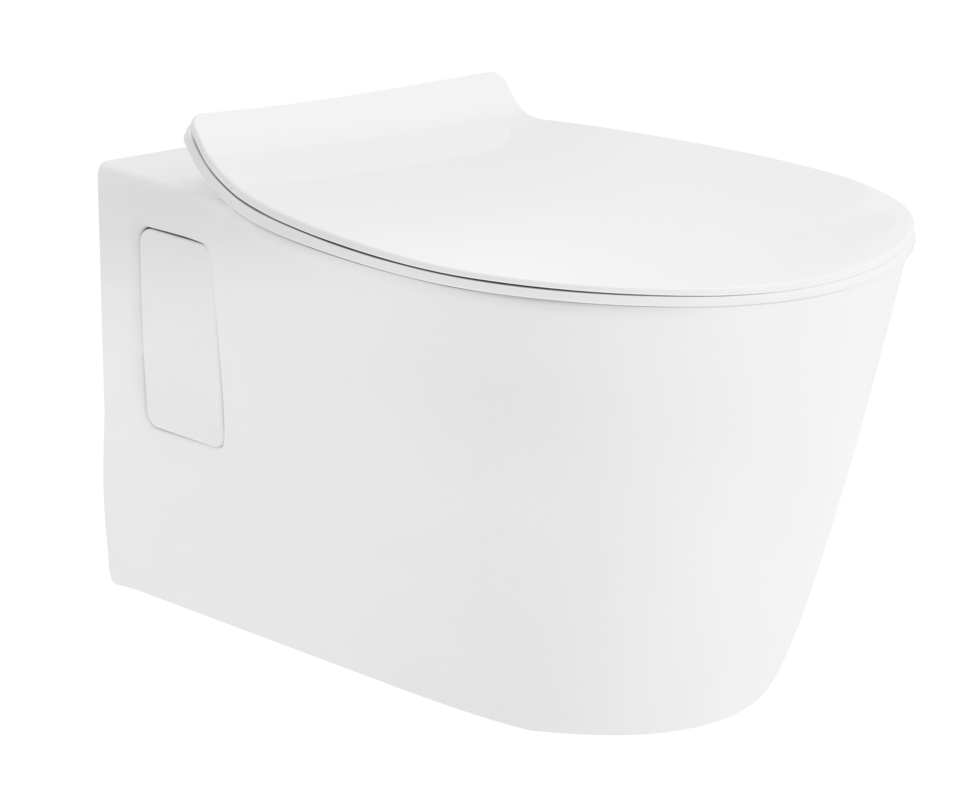 概念圆挂墙座厕配隐藏式水箱3.5/5L（无面板) 配超薄缓降强固盖板